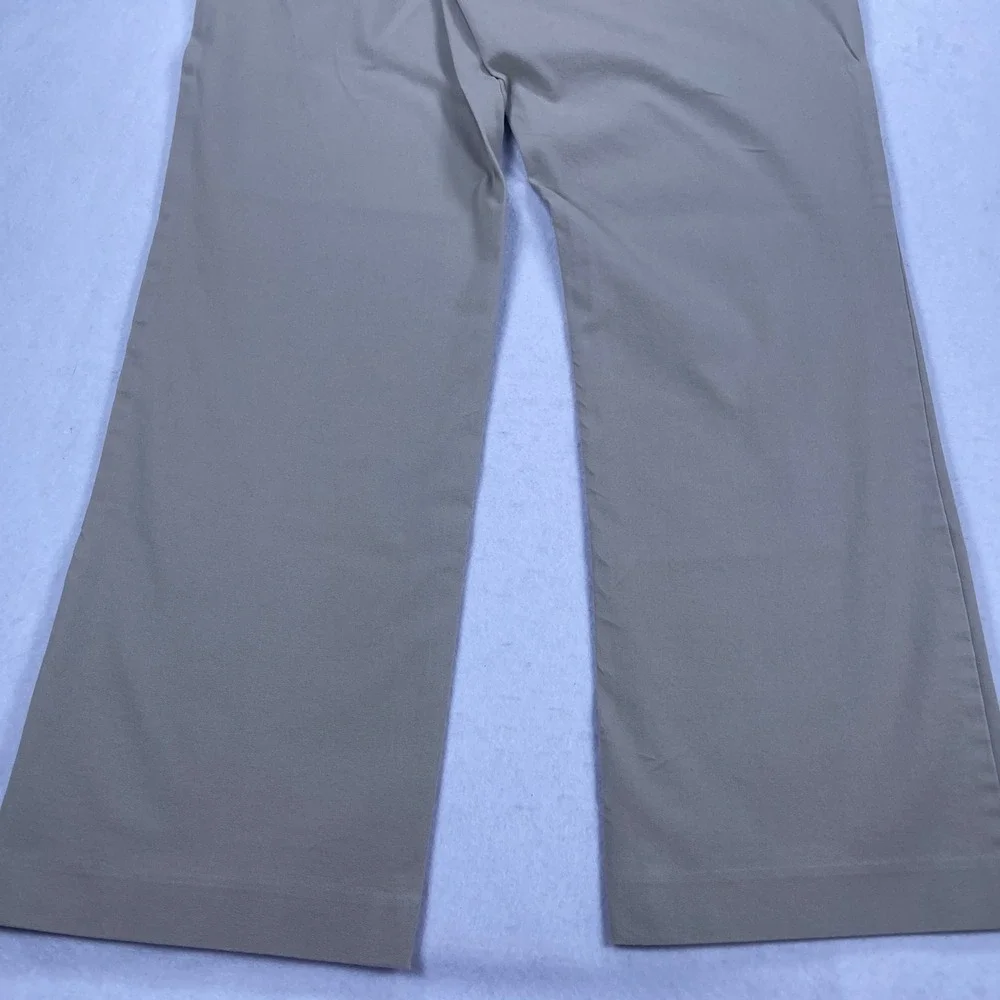 Talbots Signature Straight Leg Pants Womens 12 Tan Khaki Cotton Stretch Chino